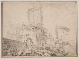Landscape with Ruins Outside Rome