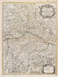 Map of Bavaria, c.1695 (coloured engraving)