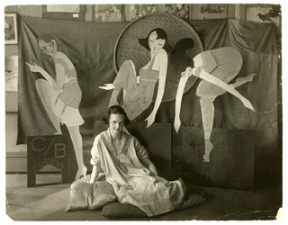 Lin in her shop, Greenwich Village, New York, USA