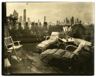 Terrace of Mrs Alice Woodward Rhinehardt, 400 E 52 St, c.1936-37