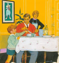 Daddy Having Dinner