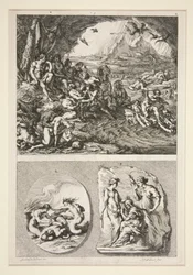 Top Half: Quos Ego? Bottom Half: Two Antique Reliefs: The Three Fates and an Unknown Subject