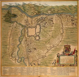 The Siege of Turin in 1639, Color Engraving from Theatrum Sabaudiae