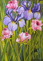 Roses and Irises in the Garden, 2003