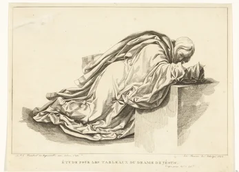 Kneeling Figure Étude pour les tableaux du drame de Jésus (title on object)