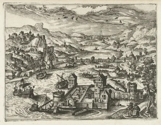 River Landscape with Water Castle
