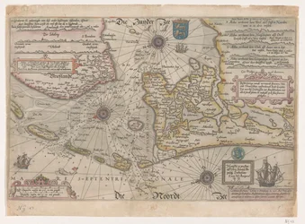 Map of the Vlie and the Marsdiep