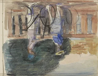 Two Women with Bicycles on a Bridge