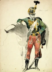 A Hussar of the 9th Regiment, Light Cavalry Dress, 1835-48
