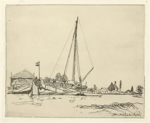 The moored ship - Six Dutch views (series title)