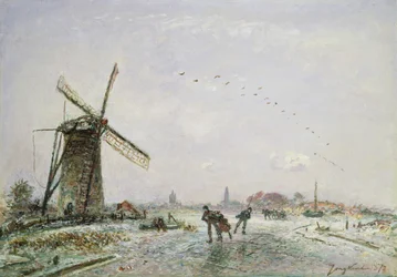 Ice Skaters in Holland, 1872
