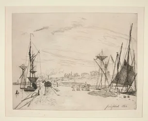 View of the Port from the Railroad at Honfleur