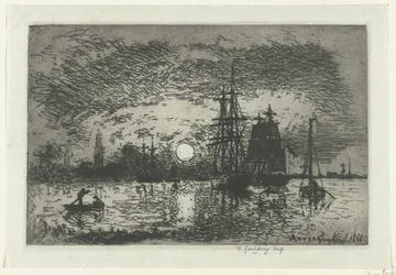 Sunset at the Port of Antwerp