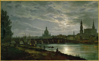 A View of Dresden by Moonlight