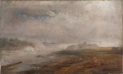 The Elbe on a Foggy Morning