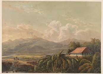 View of the Estate and Residence Tjiptrap in Java