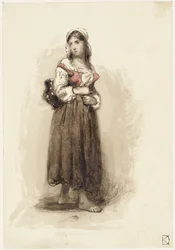 Standing Maid with a Jug on Her Back
