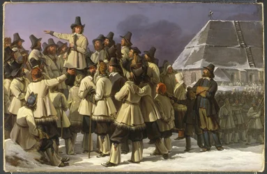 King Gustav Vasa of Sweden Addressing Men from Dalarna in Mora