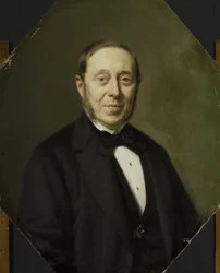 Portrait of Johannes Cornelis van Pappelendam (1810-1884), Artist and Art Dealer, Superintendent of the Van der Hoop Museum