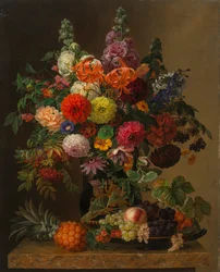 Still life with Flowers and fruits, 1836