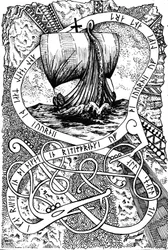 Norse Runic Longship
