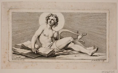 Vignette. A Seated Apollo with Harp