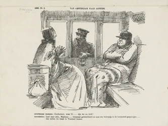 Caricature of the Many Accidents on the Rhine Railway, 1866