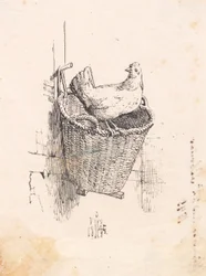 A Hen on a Basket