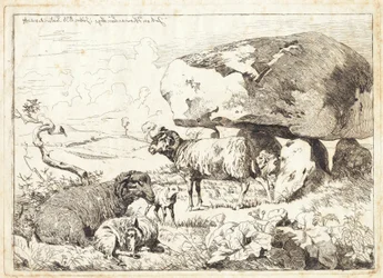 Sheep by a Burial Mound