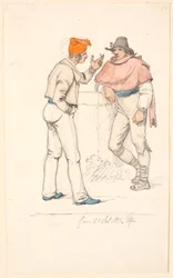 Italian Commoner in Conversation with a Peasant