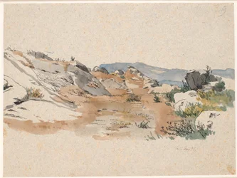 Italian Landscape with Rock Formations