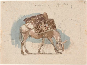 Mule with Chicken Baskets