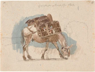 Mule with Chicken Baskets