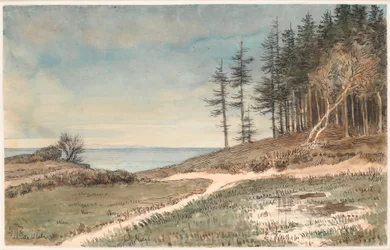 View Towards Kullen from the Beach at Hellebæk
