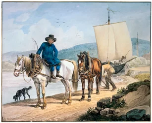 A Horse And Cart at the River, 1817