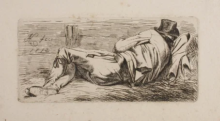 Man Sleeping on a Litter