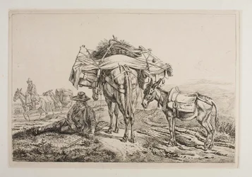 Packed Mule in the Campagna