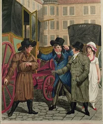 Cabman and Wealthy Customers, from a Series of Viennese Types