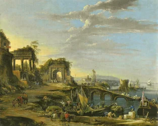 Coastal Landscape with Ancient Ruins