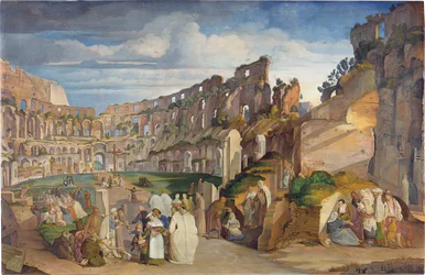 Capuchin Sermon at the Colosseum of Rome