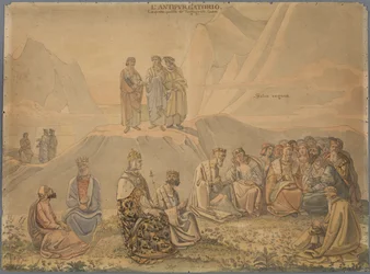 Here Dante finds the souls of princes who, filled only with the cares of rulers, neglected to do penance and must now purify themselves in a green, flower-covered meadow