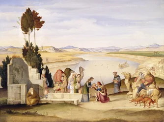 Rebekah and Eliezer at the Well