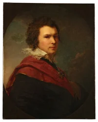 Portrait of the Russian Poet Apollon Maikov (Painting by Johann Baptist von Lampi the Younger)