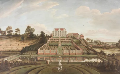 Dutch Mansion with Garden, 1730