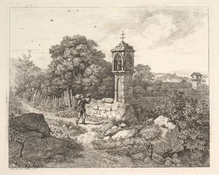 A Peasant Greeting the Statue of Mary
