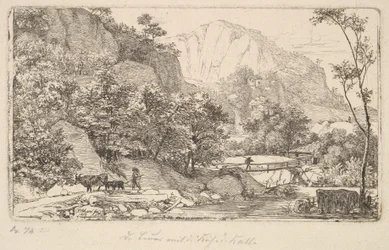 Peasant with Cow and Calf, in the Unterberg near the Berchtesgaden, 1818
