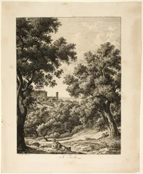 A Tivoli, from Picturesque Etched Prospects from Italy