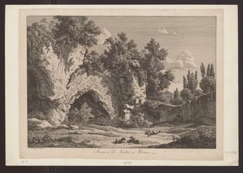 View of the Theatre at Albano (Shepherd with Sheep among Ruins)
