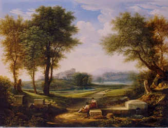 Ideal Landscape with Two Shepherds at a Spring
