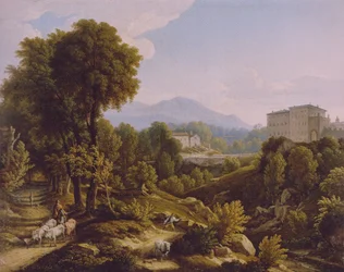 Landscape with View of the Palazzo Chigi in Ariccia
